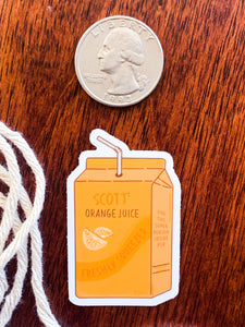 Scott's Orange Juice Sticker