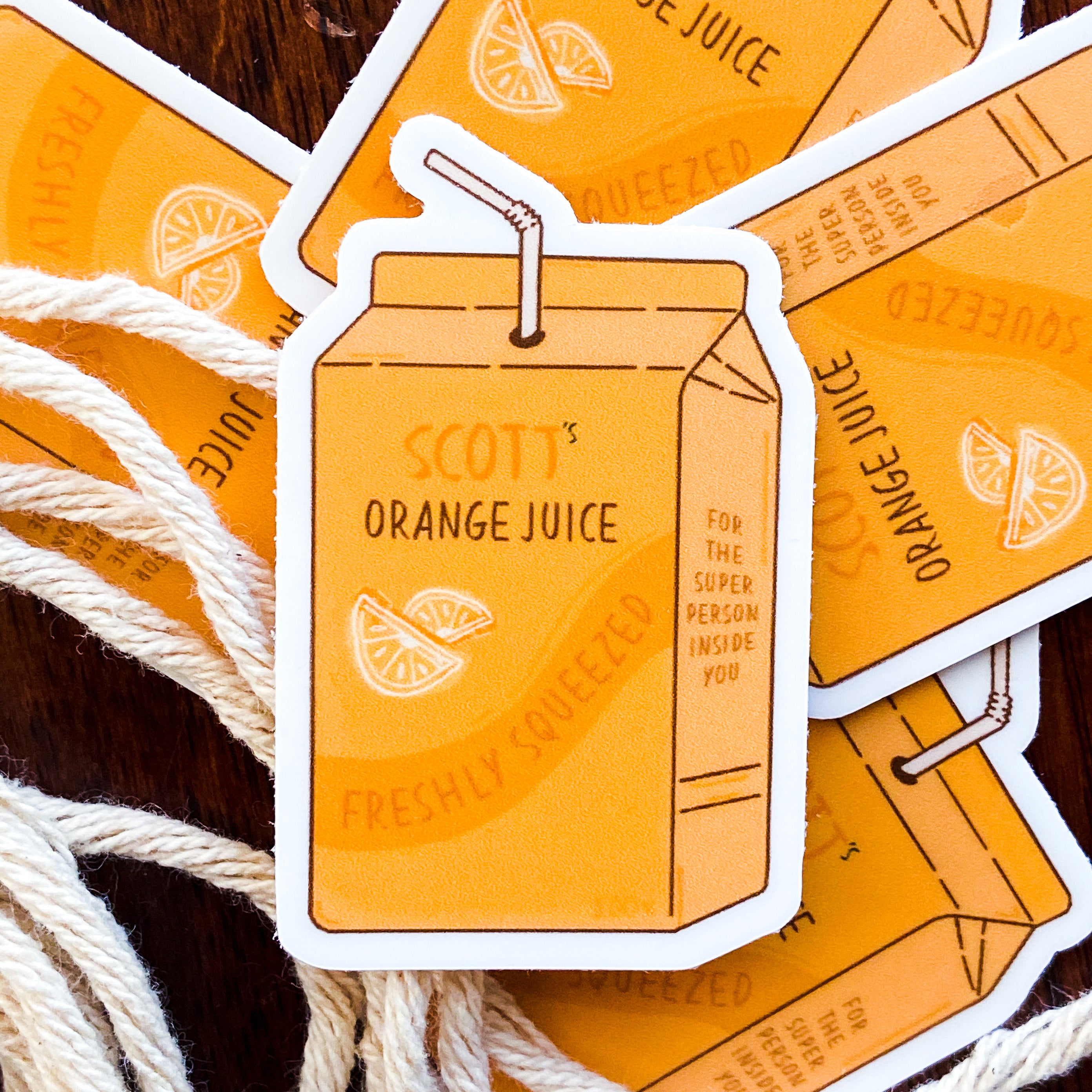 Scott's Orange Juice Sticker