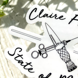 Claire State of Mind Sticker