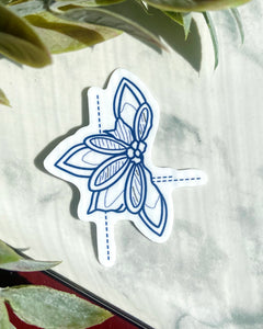 Broken Dahlia Sticker