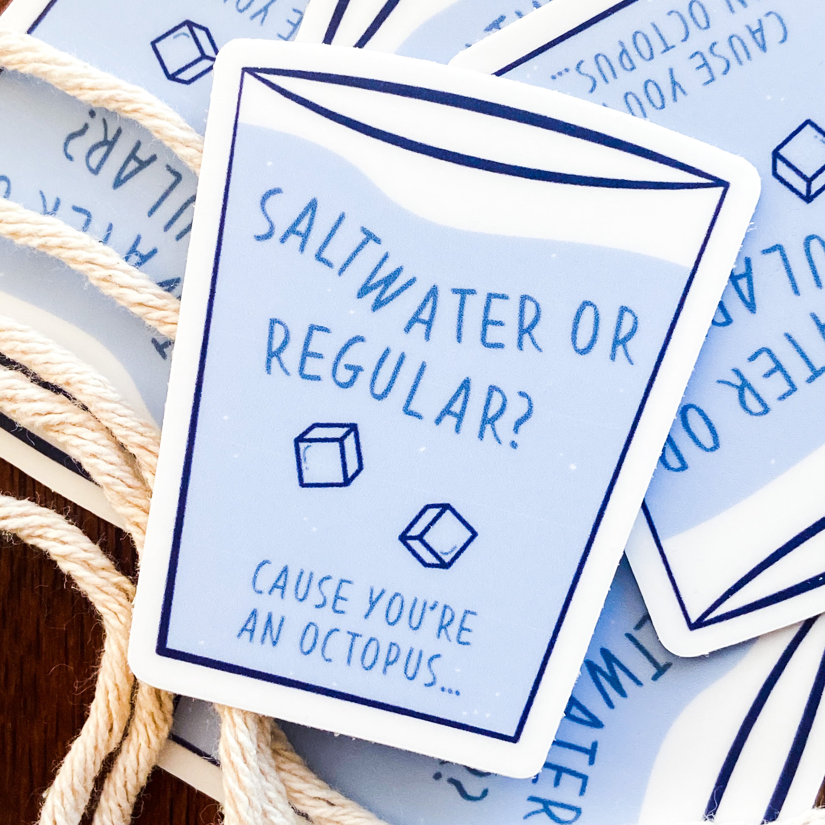 Saltwater or regular? Sticker